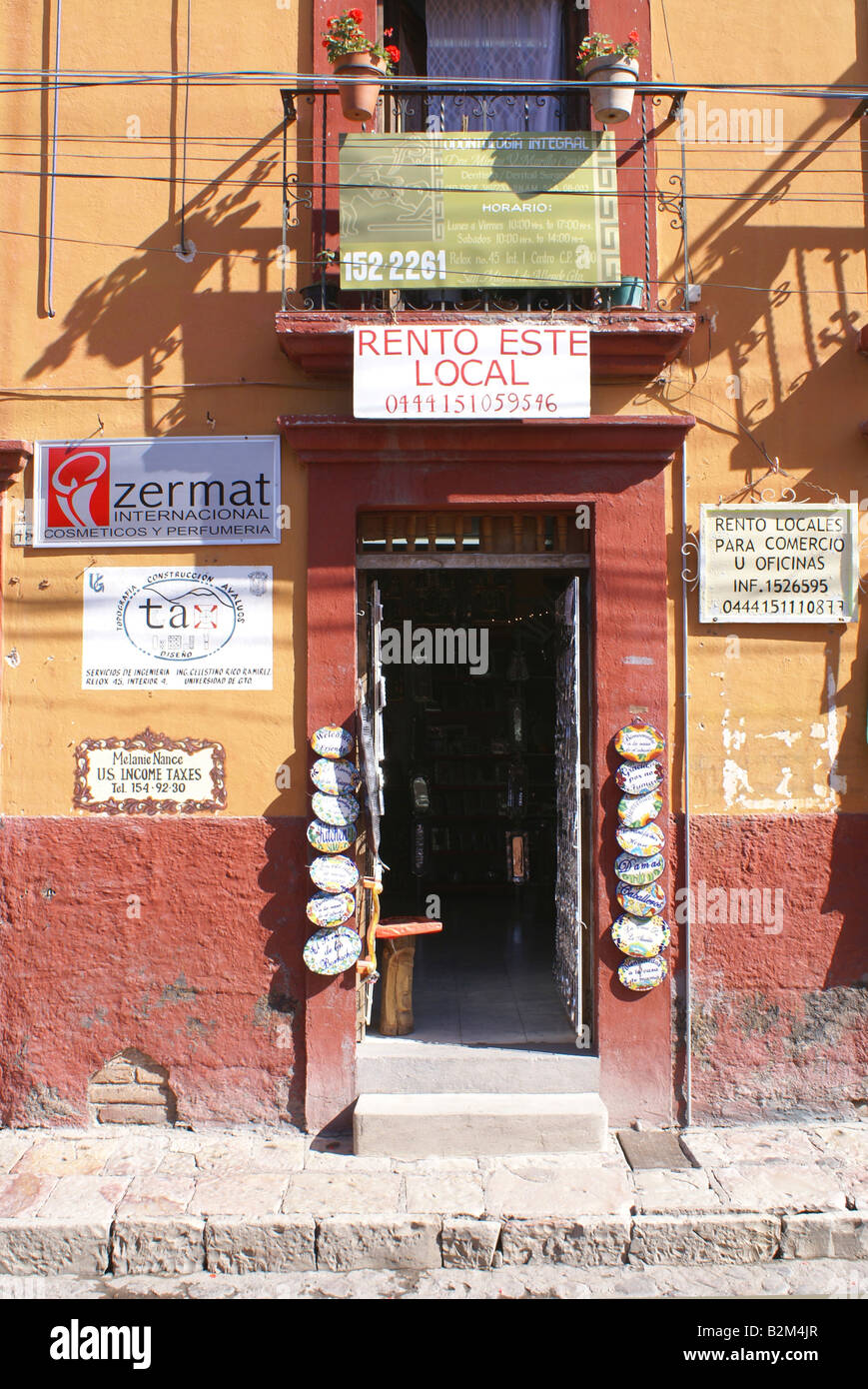 Messico negozio di fronte a San Miguel De Allende Foto Stock