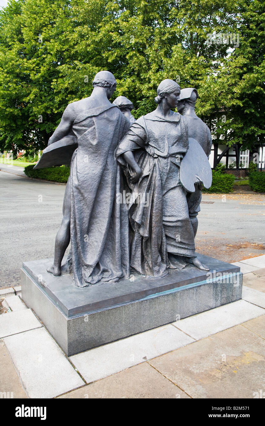 Statua - Port Sunlight Village Foto Stock