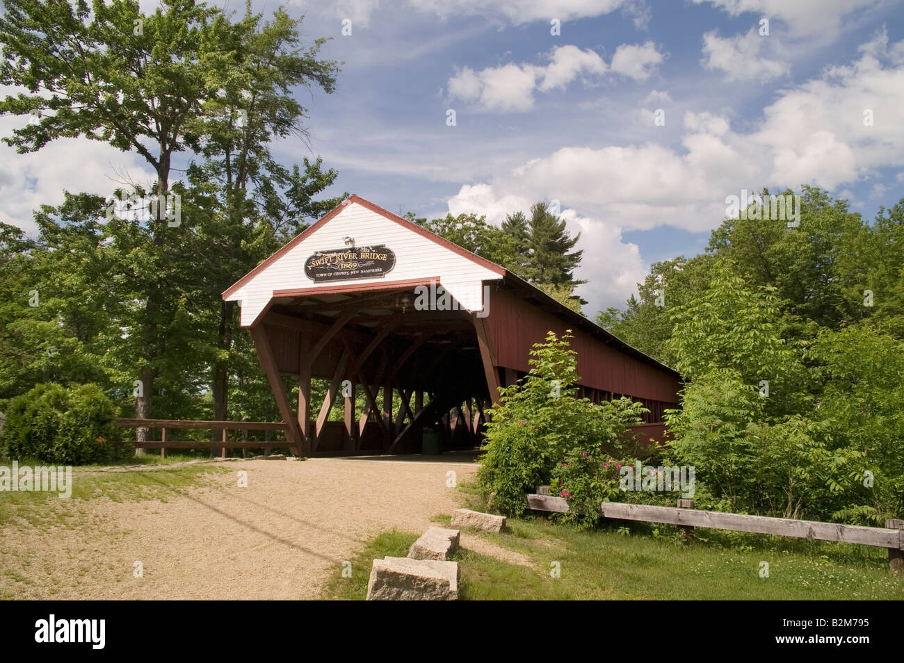 Swift river bridge 1869 Foto Stock