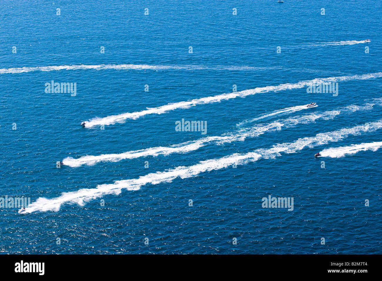 Jetski gara di allume Bay Isle of Wight Regno Unito Foto Stock