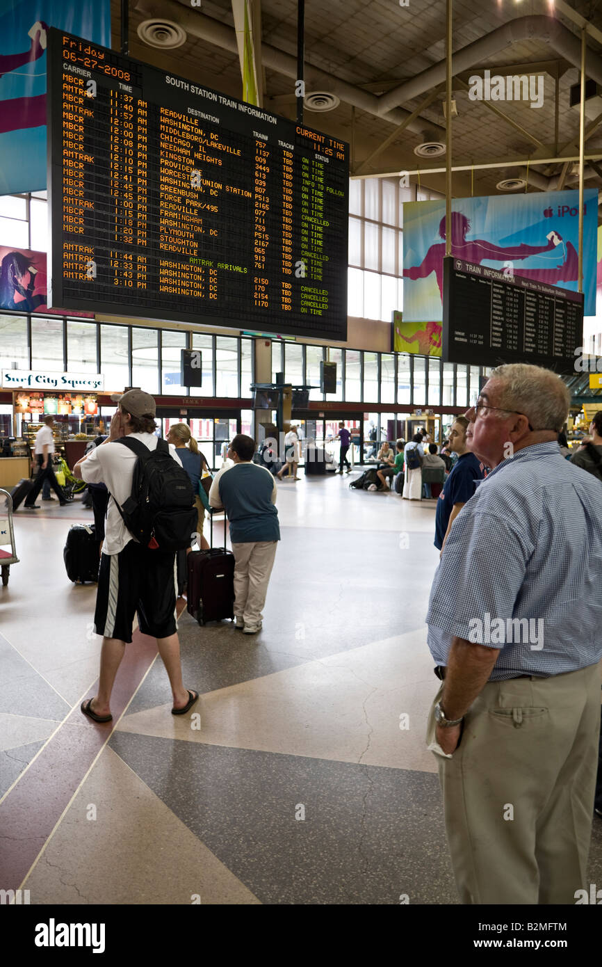 Massachusetts Boston South atrio della stazione Foto Stock