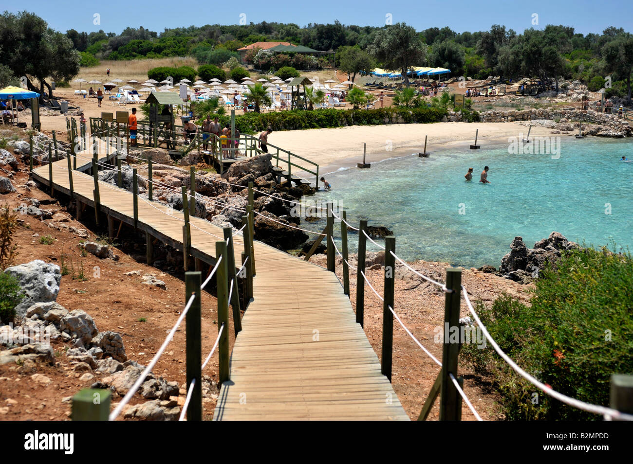 Cleopatra 's spiaggia isola di Cleopatra Turchia Foto Stock