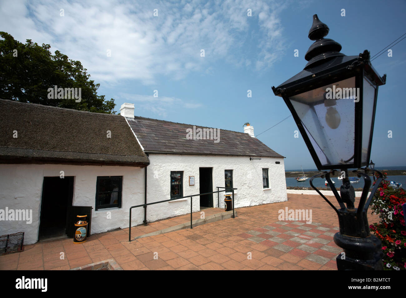 Il Cockle row cottages in Groomsport contea di Down Irlanda del Nord Foto Stock