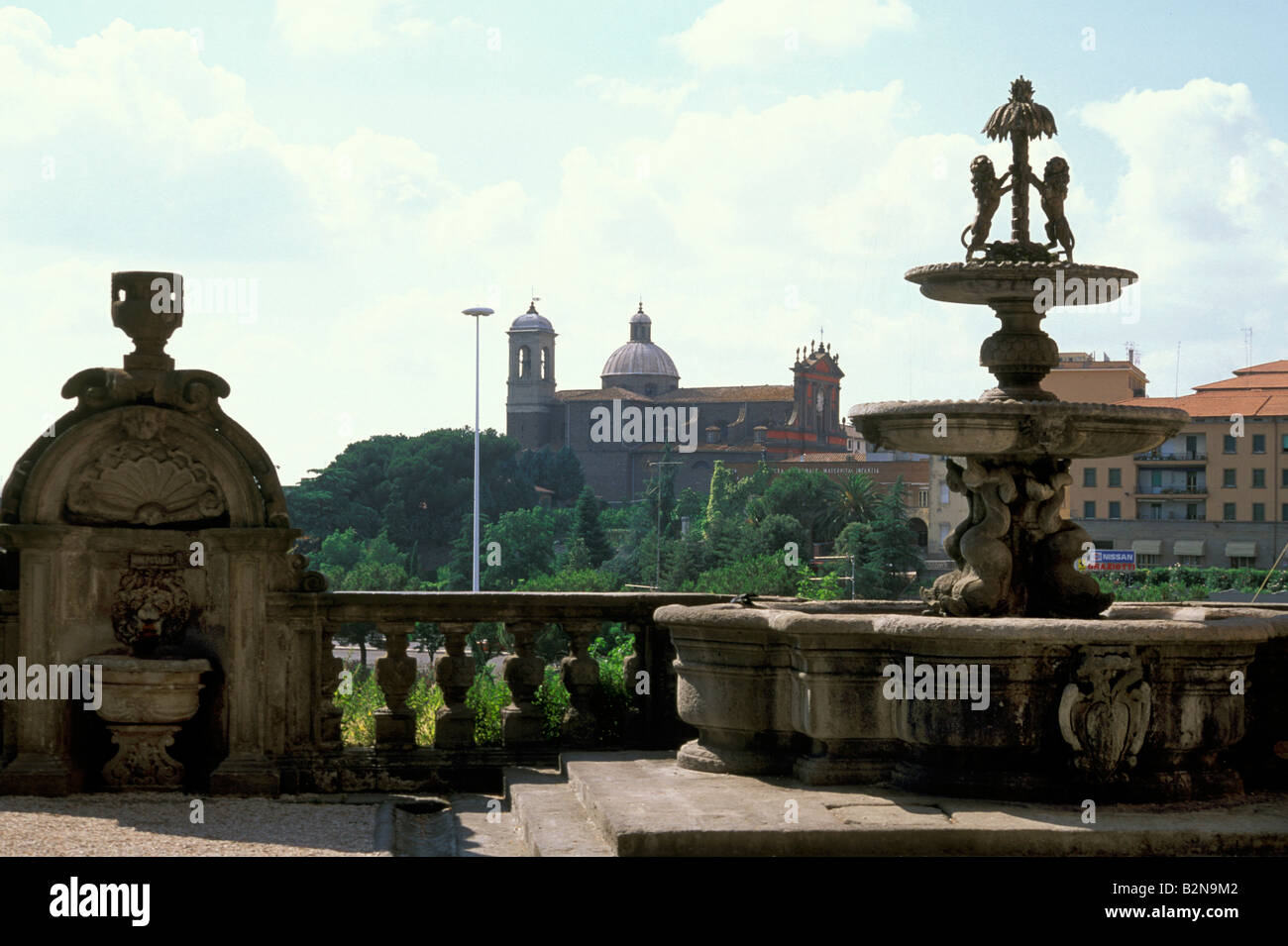 Città vista parziale, Viterbo, Italia Foto Stock