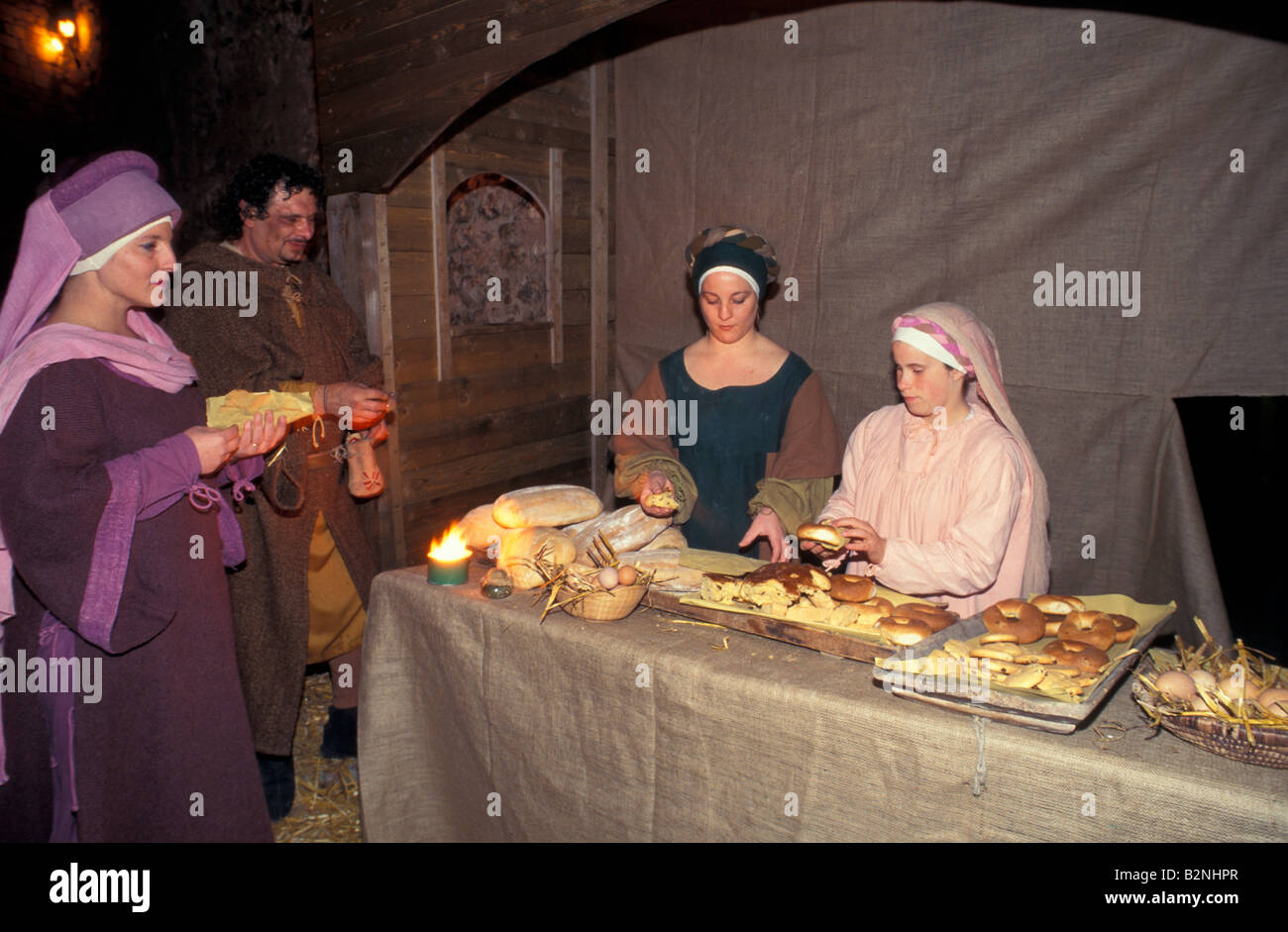 La vita medievale festa, Trevi, Italia Foto Stock