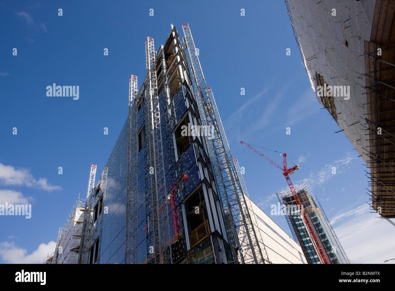 Costruzione di ufficio retail e edifici di appartamenti di Hayes Cardiff Foto Stock