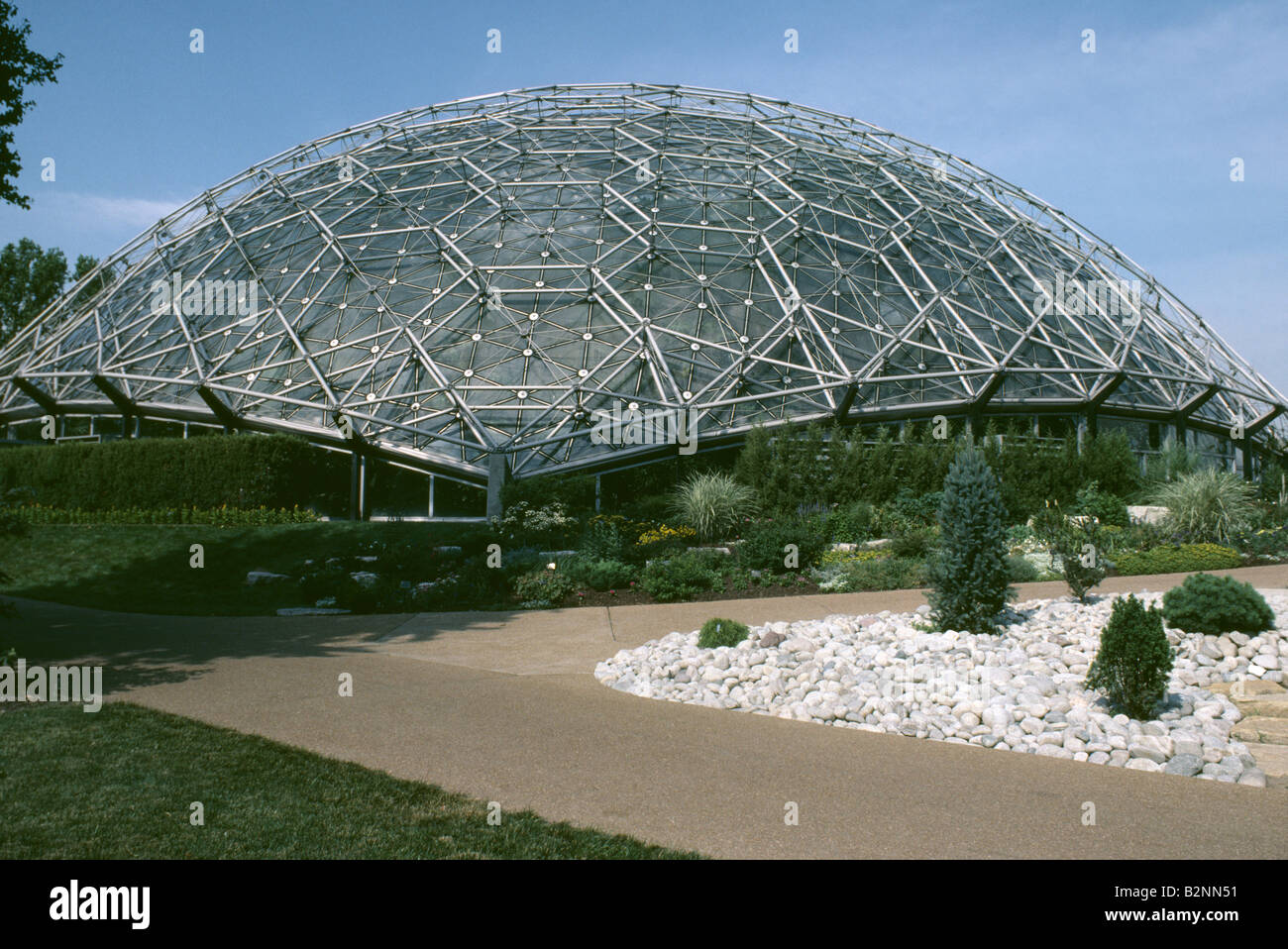 Il CLIMATRON del giardino botanico del Missouri ST LOUIS una cupola geodetica SERRA Foto Stock