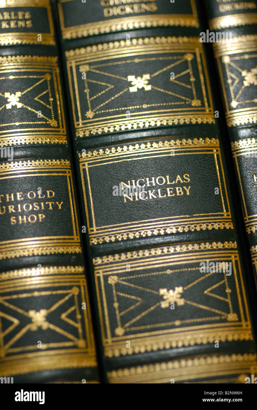 Prenota dorsali di Charles Dickens classici Foto Stock