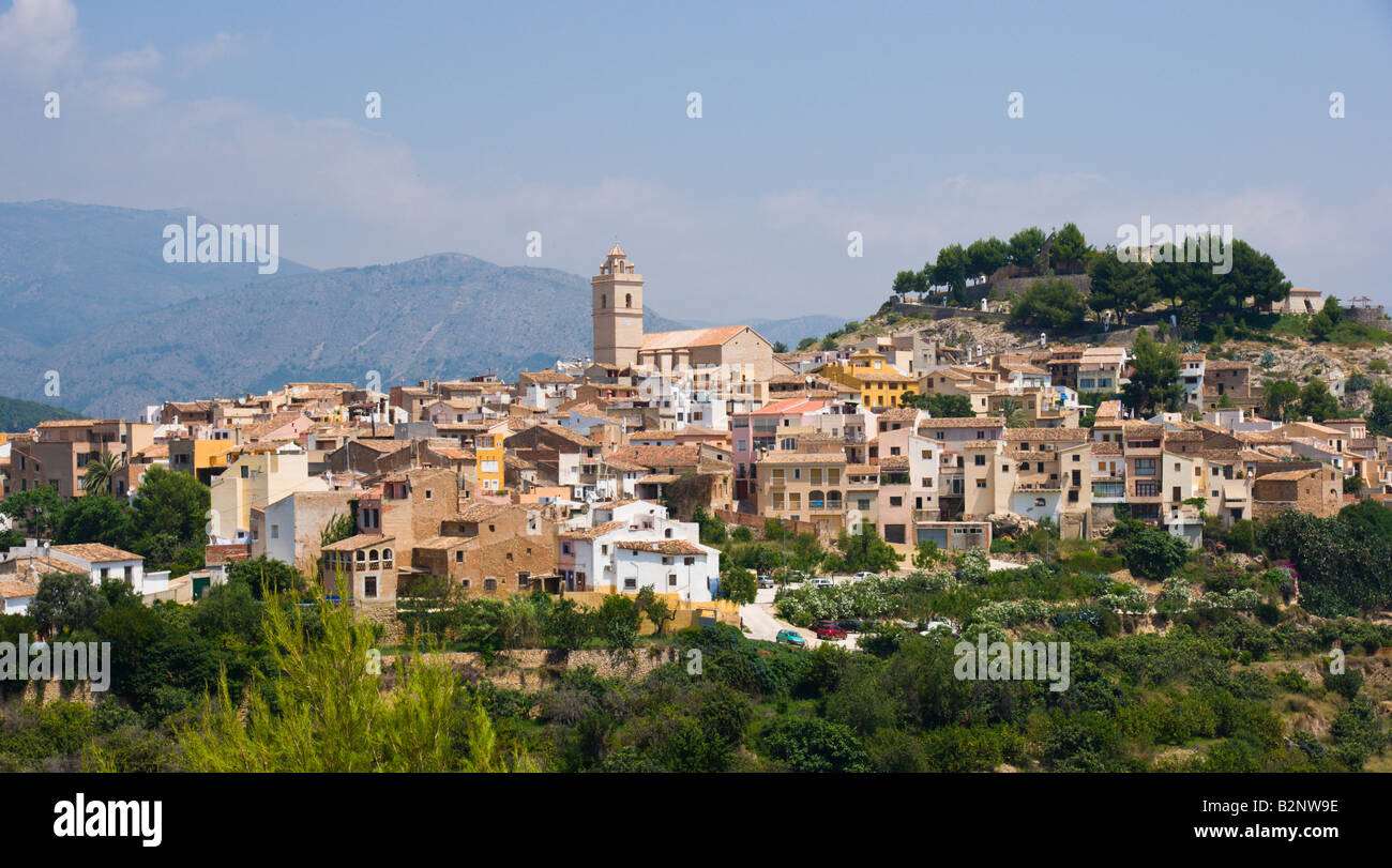 Costa Blanca Spagna il villaggio di Polop vicino a Benidorm Foto Stock