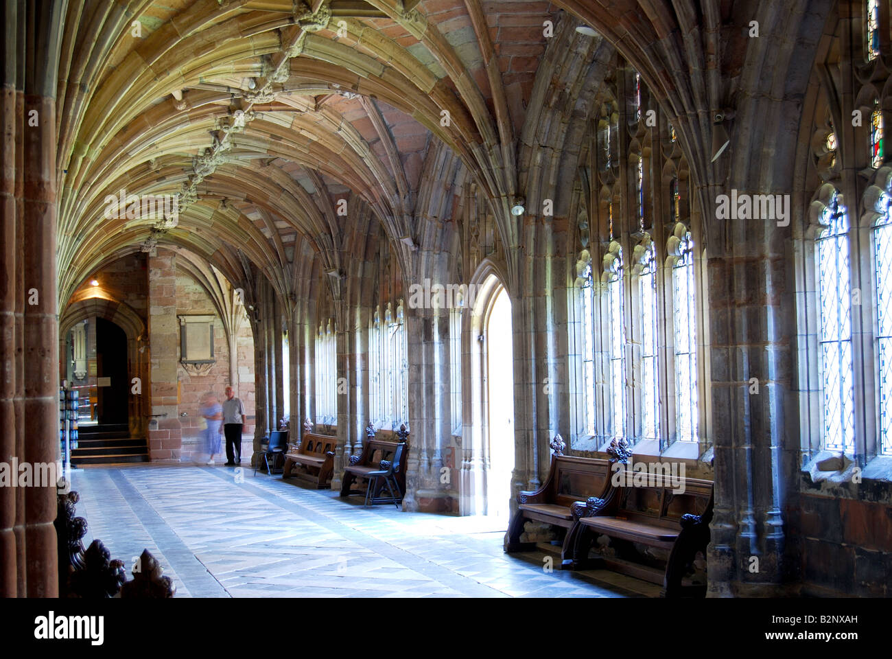 I Chiostri, cattedrale di Worcester, Worcester, Worcestershire, England, Regno Unito Foto Stock