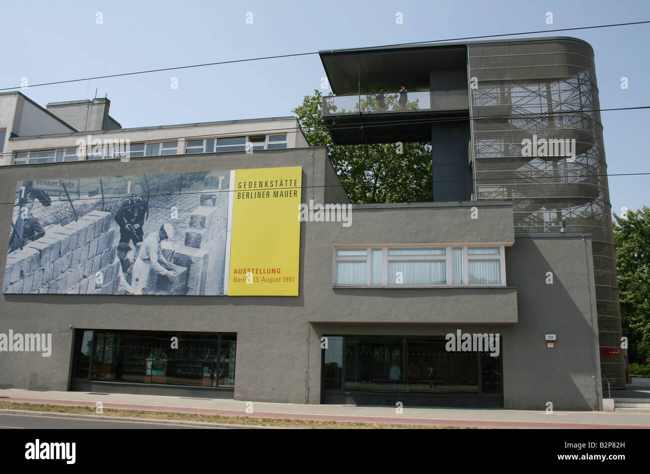 Vista esterna del muro di Berlino Centro di Documentazione Maggio 2008 Foto Stock