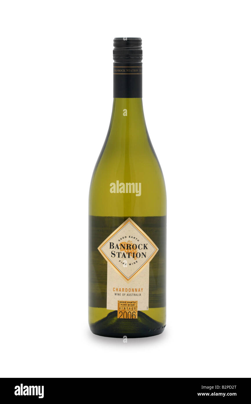 Banrock Station fine vino bianco chardonnay Austrelia Foto Stock