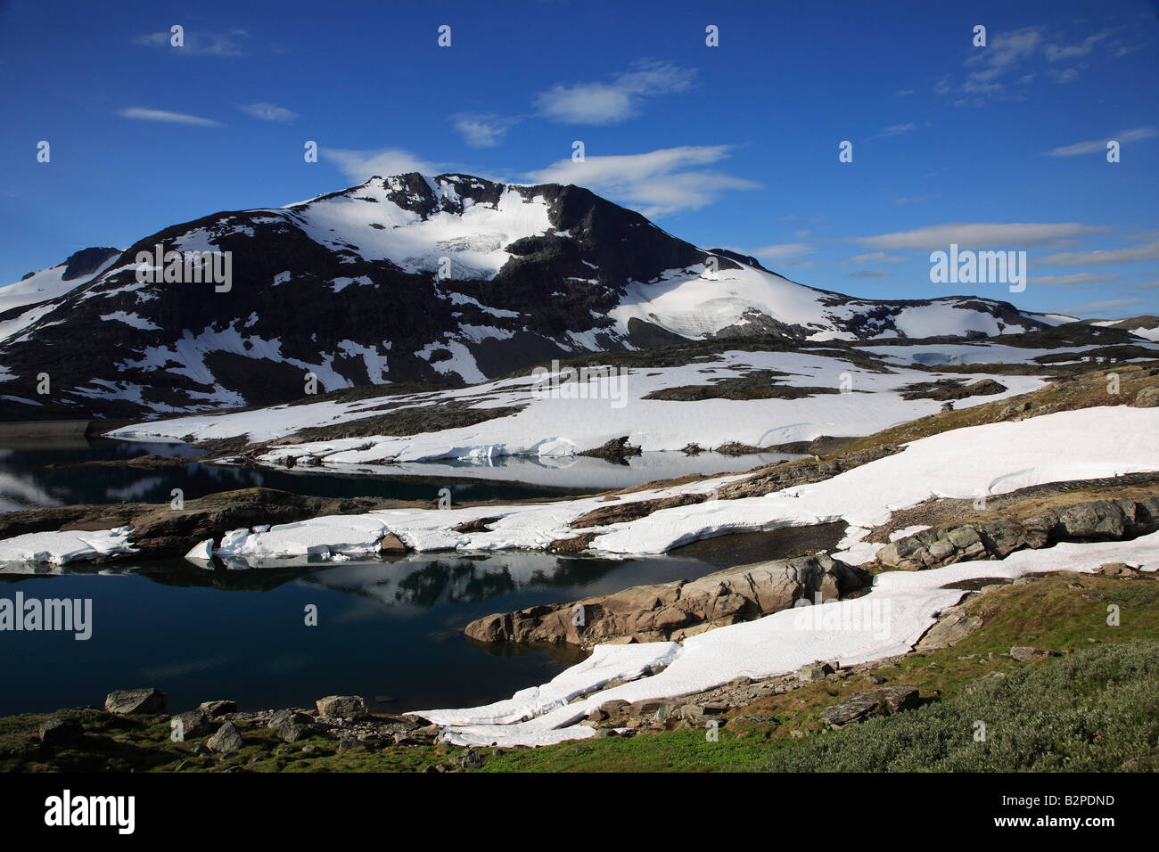 Norvegia Parco nazionale di Jotunheimen paesaggio di montagna paesaggio Foto Stock