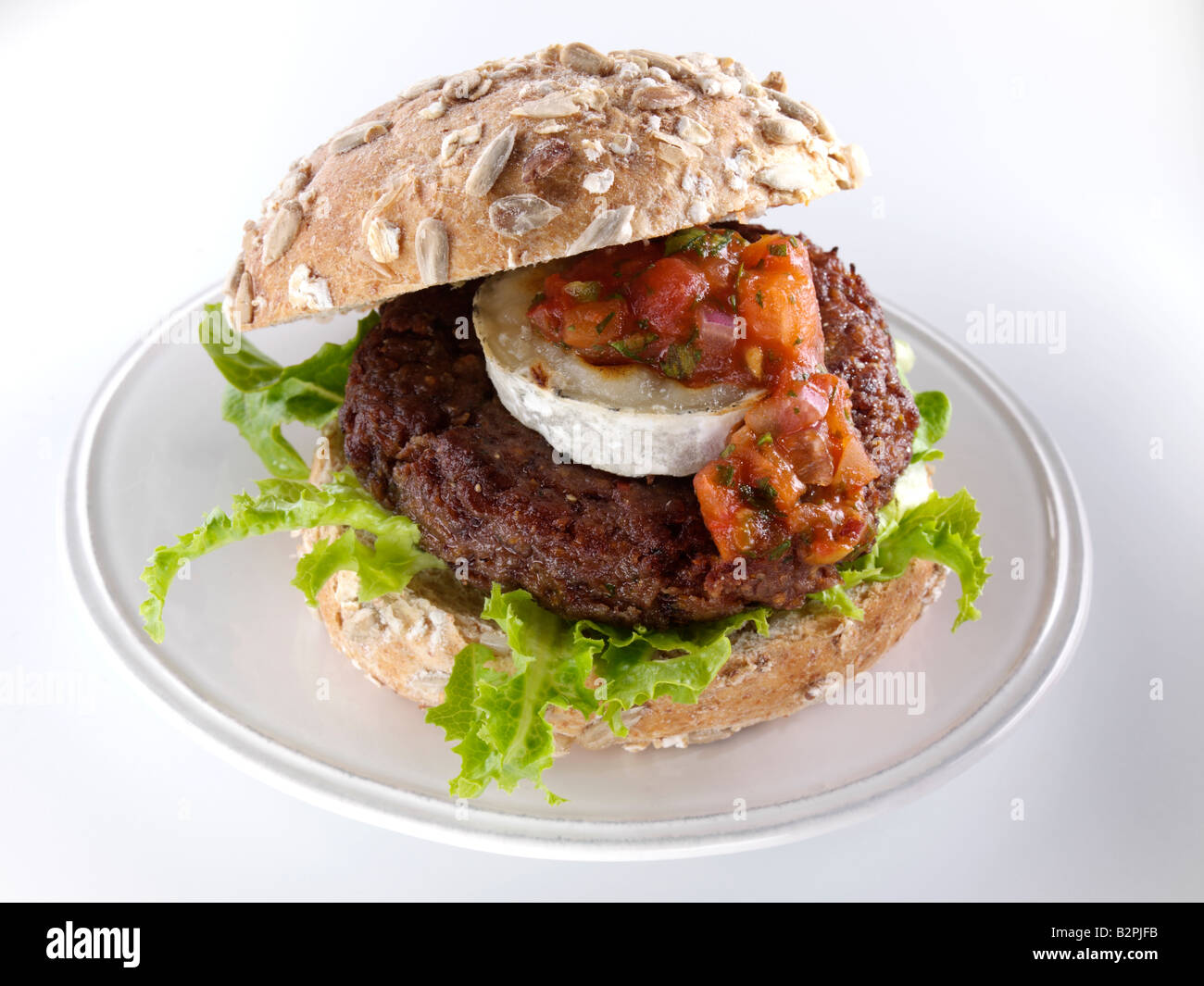 Hamburger Vegetariano cibo editoriale Foto Stock