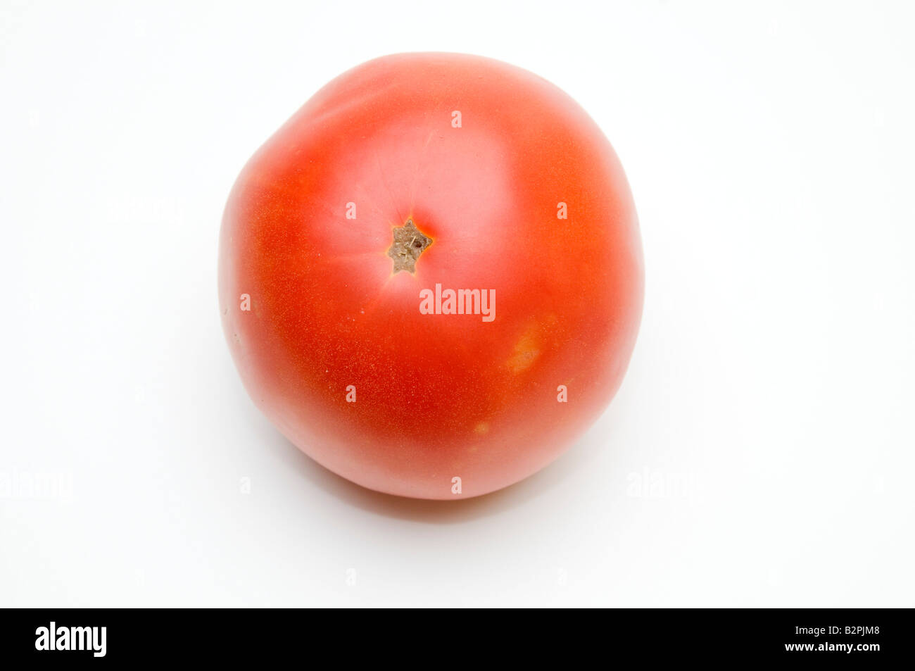 Fresche e mature di pomodoro rosso su sfondo bianco Foto Stock