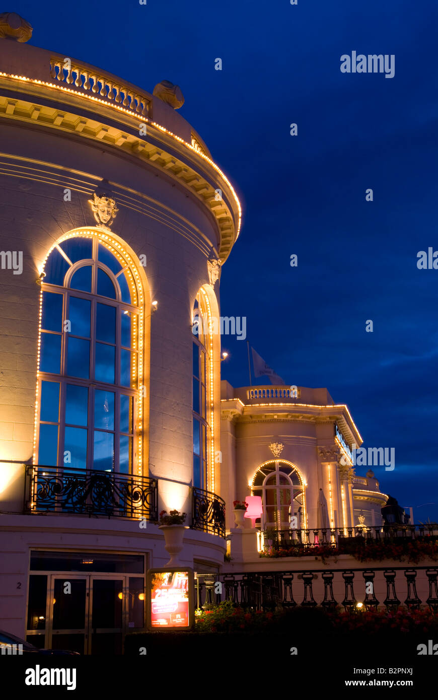 Europa francia Deauville Normandia Côte Fleurie casino night Foto Stock