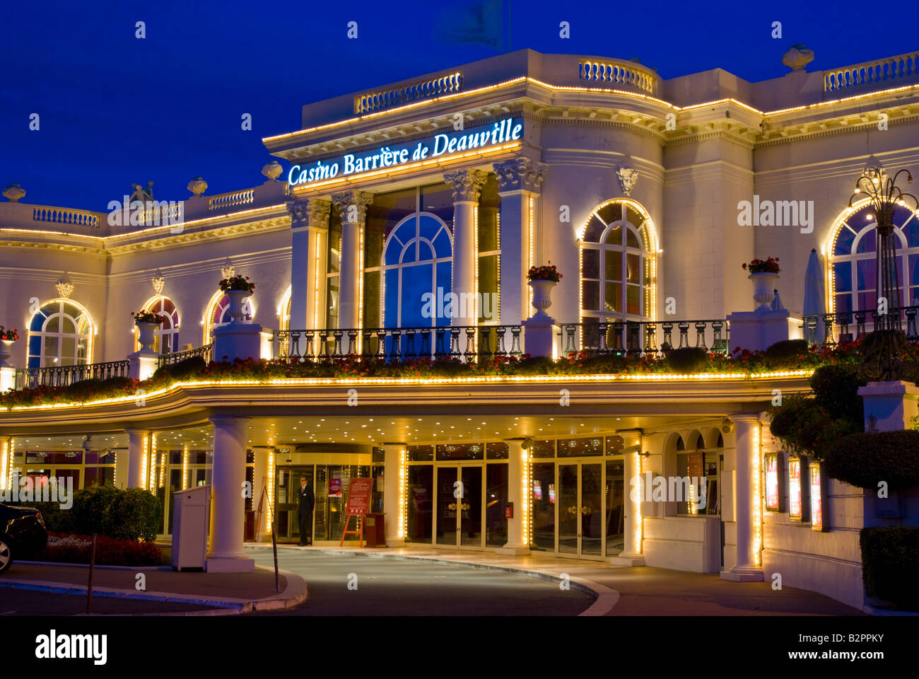 Europa francia Deauville Normandia Côte Fleurie casino night Foto Stock