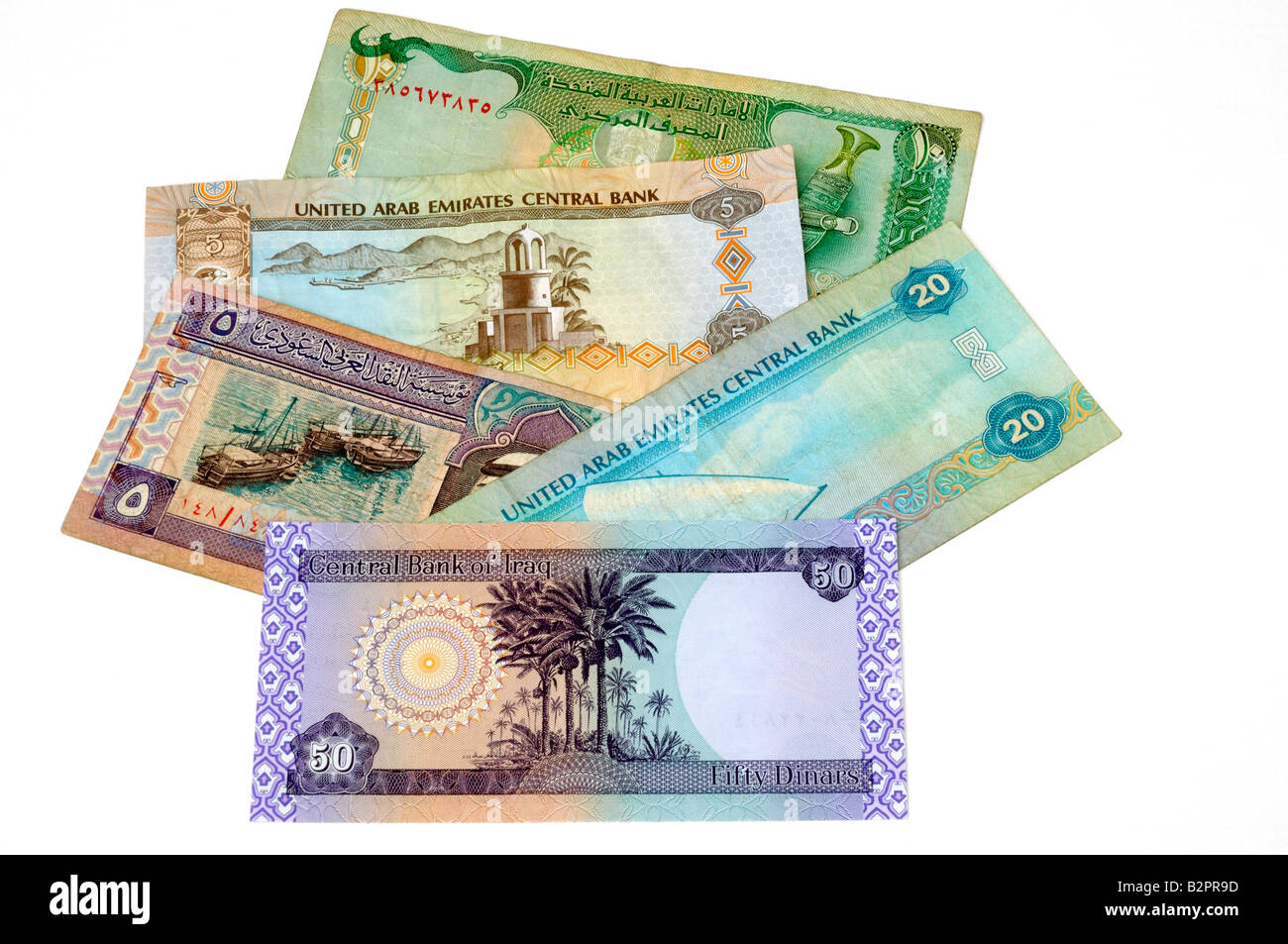 Medio Oriente Banconote Foto Stock