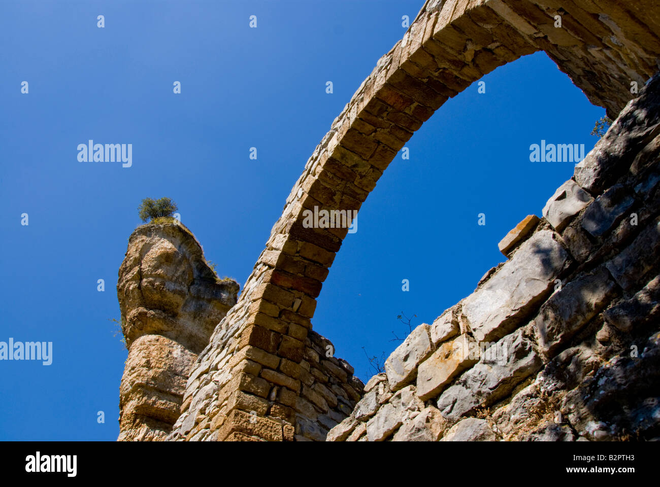 Europa francia Gorges du Tarn Chateau de Peyrelade Foto Stock