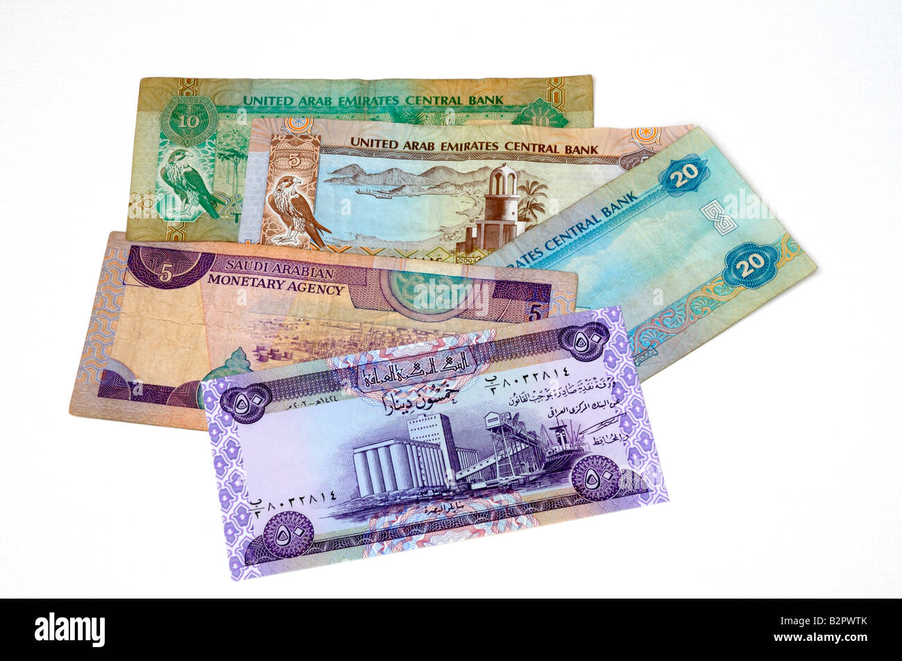 Medio Oriente Banconote Foto Stock