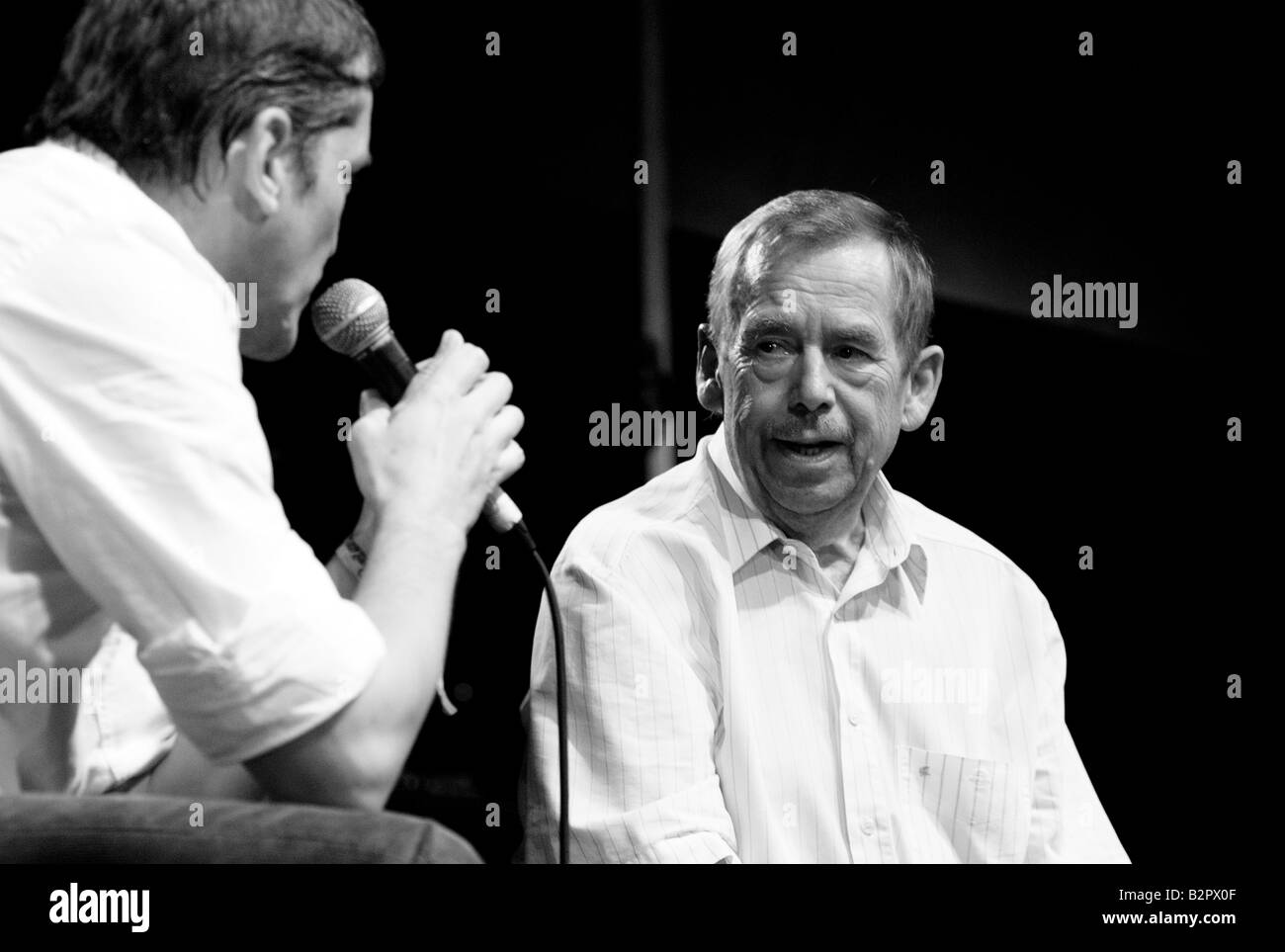 Vaclav Havel su Pohoda festival 2008 Foto Stock