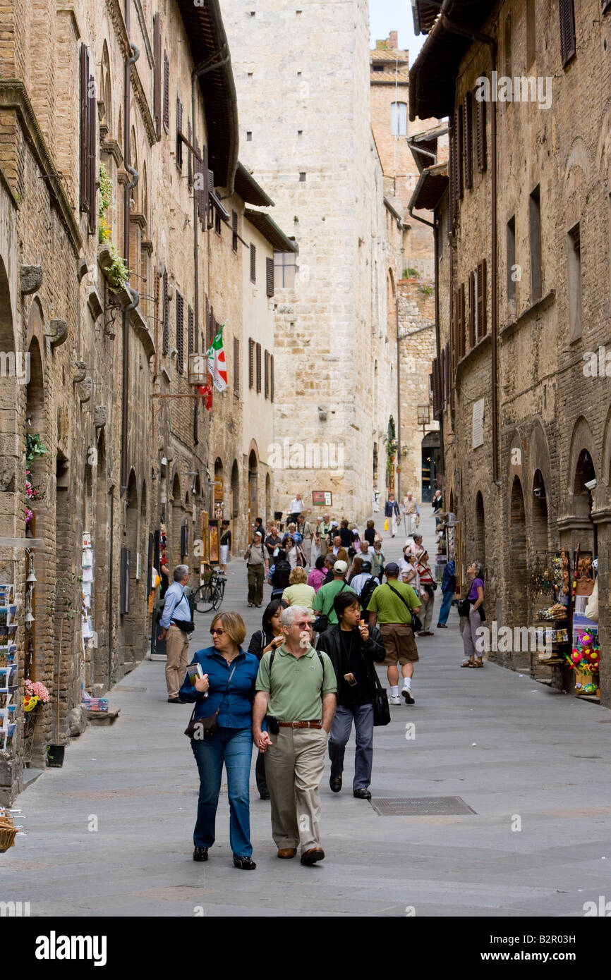 San Gimignano cittadina medievale di San Gimignano Foto Stock