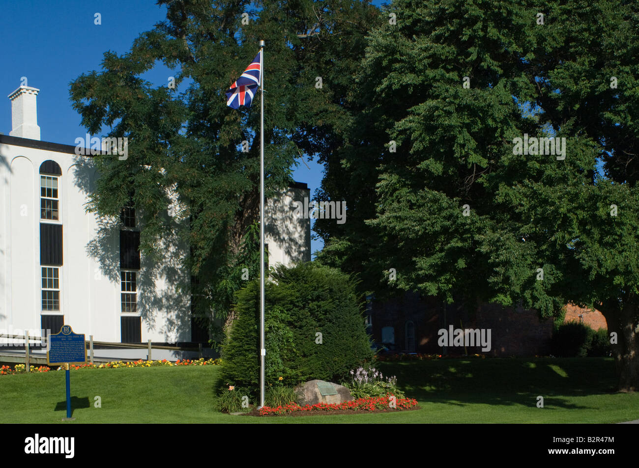 Monumento al Regno Empire lealisti che si stabilirono in Ontario, Canada dopo la guerra degli Stati Uniti di indipendenza. Foto Stock