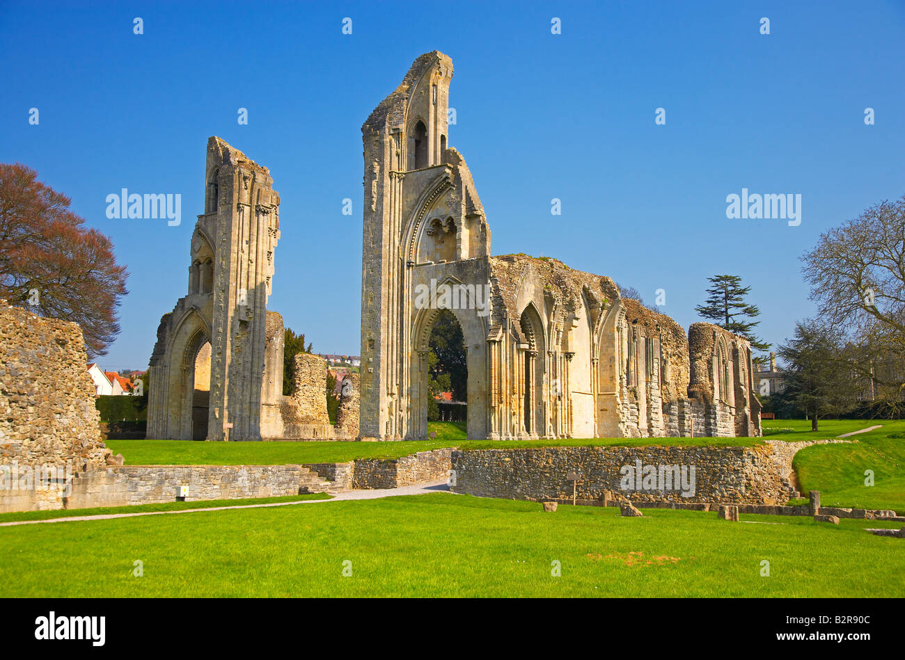 Abbazia di Glastonbury, Somerset, Inghilterra, Regno Unito Foto Stock