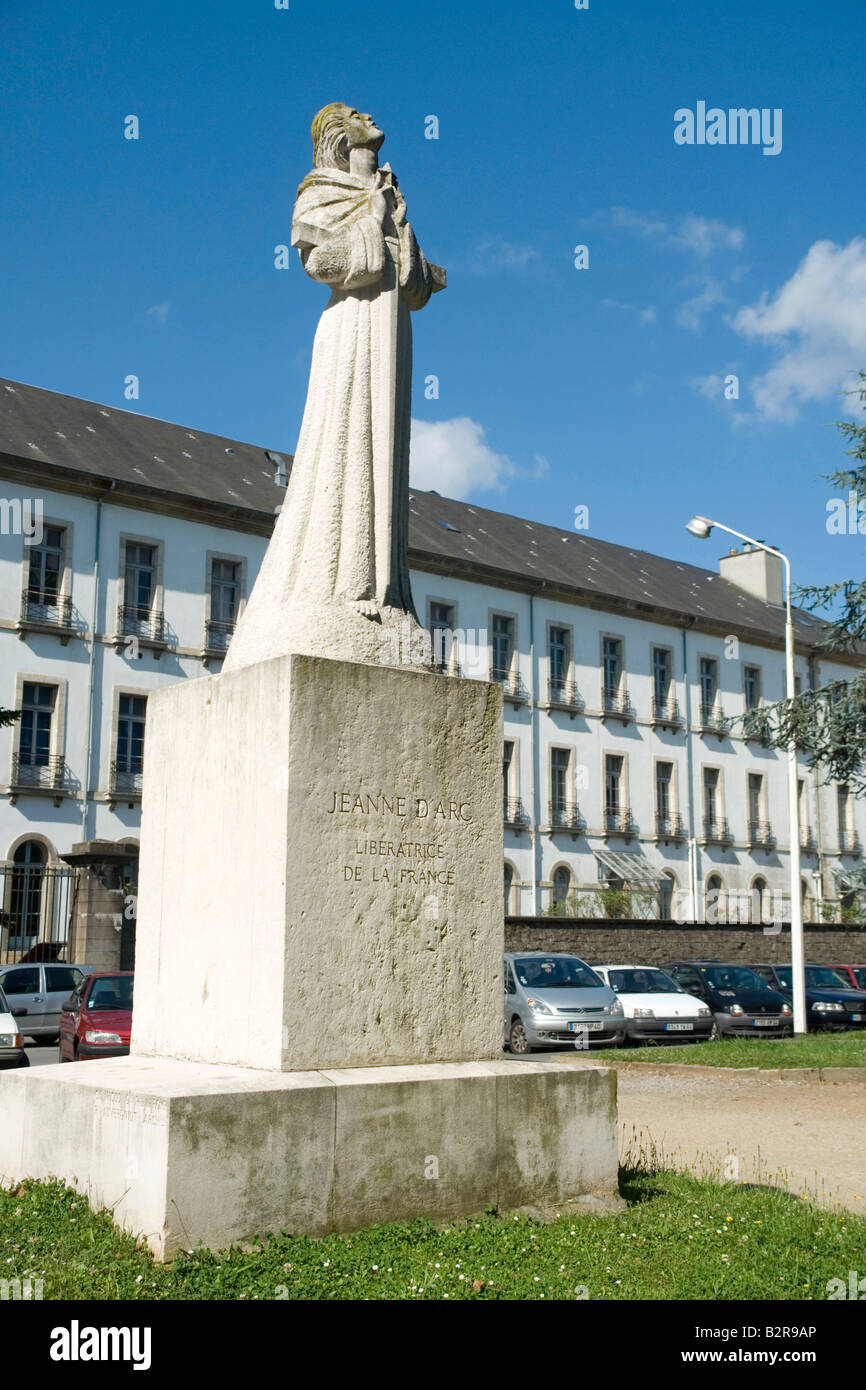 Statua di Giovanna d'arco Bayonne Aquitaine Francia Foto Stock