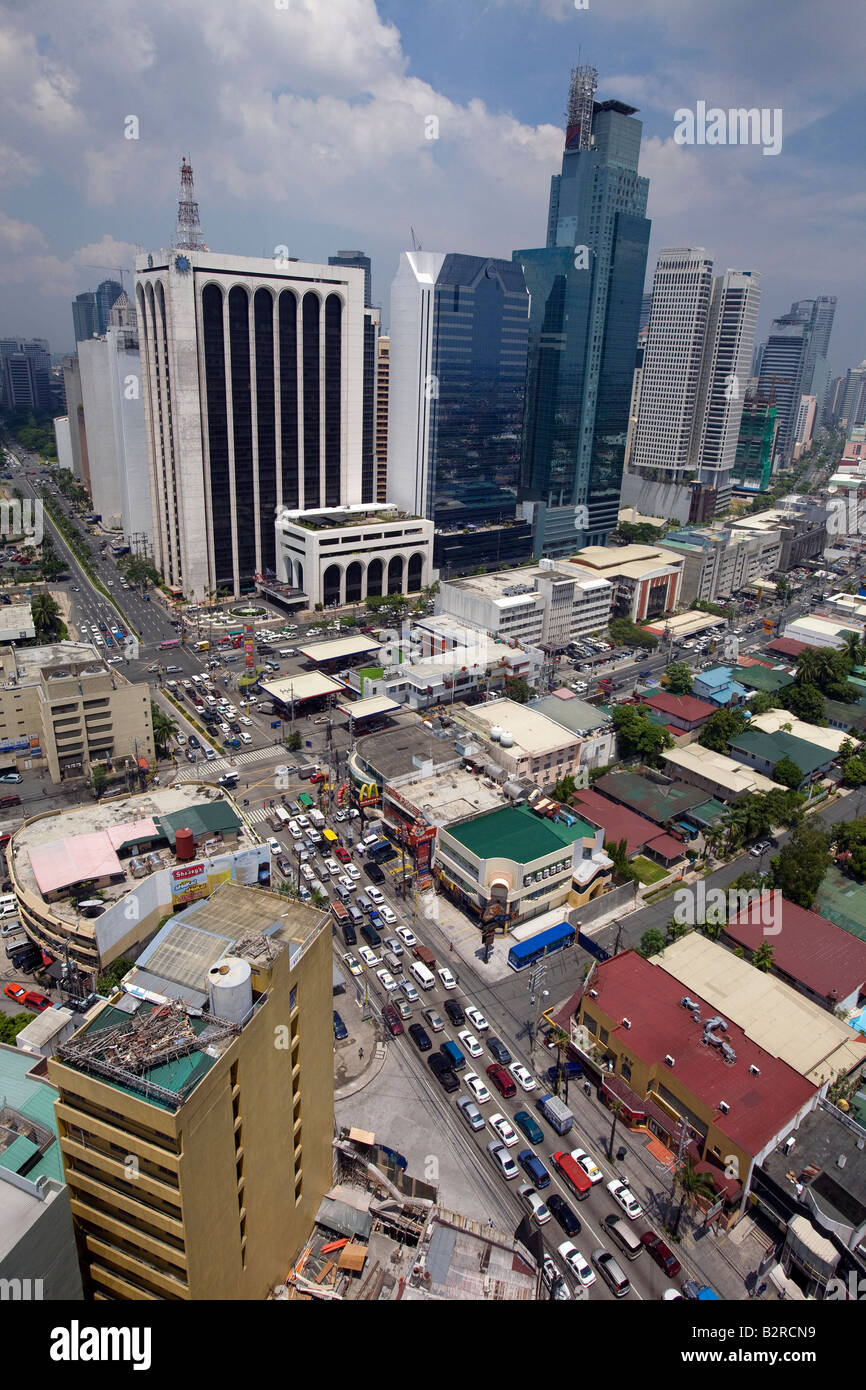 Una vista di Makati City Metro Manila, Filippine. Foto Stock