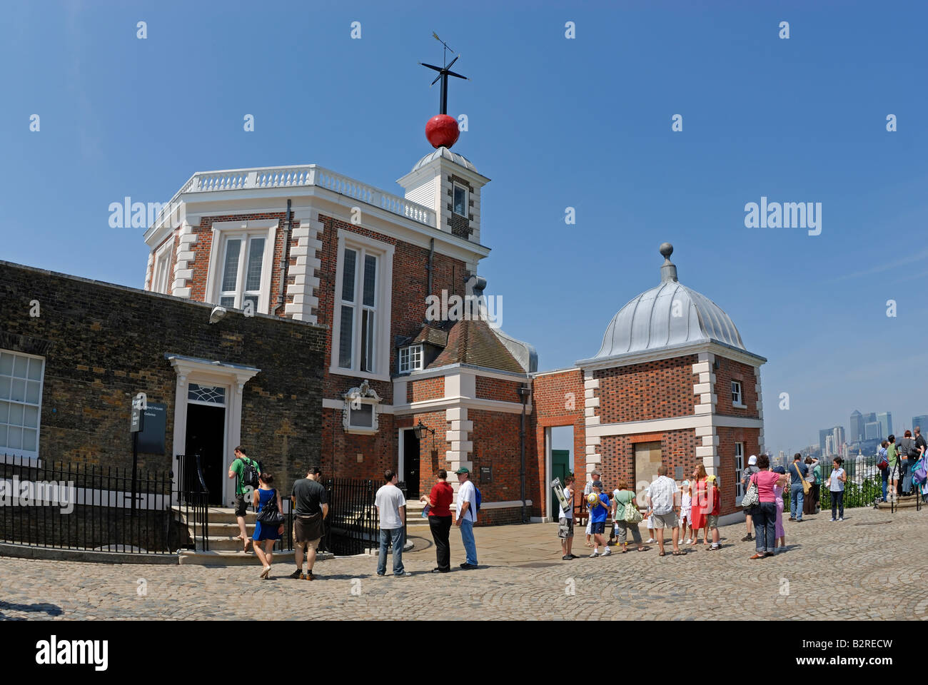 Sala Ottagonale e la sfera di tempo, Osservatorio Reale di Greenwich Foto Stock