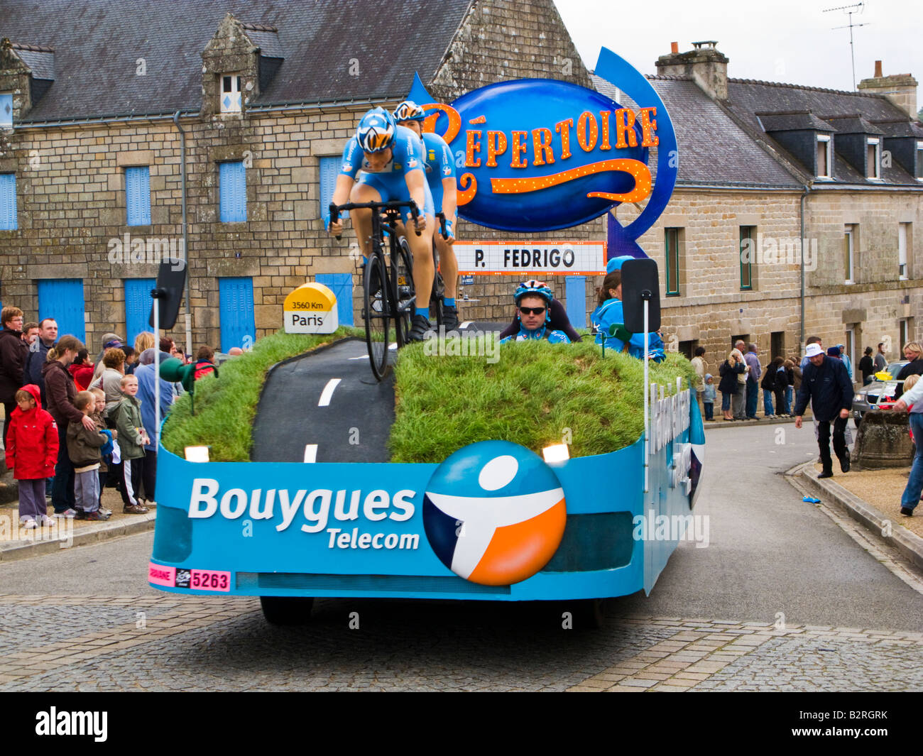 Tour de France 2008 francese pubblicità promozionale veicolo nella pubblicità caravan Foto Stock
