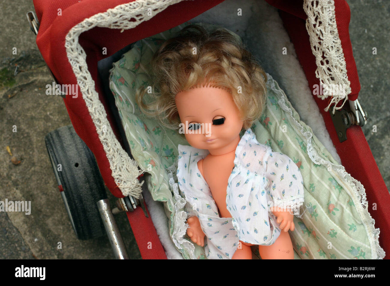 Vintage di bambola passeggino Foto Stock