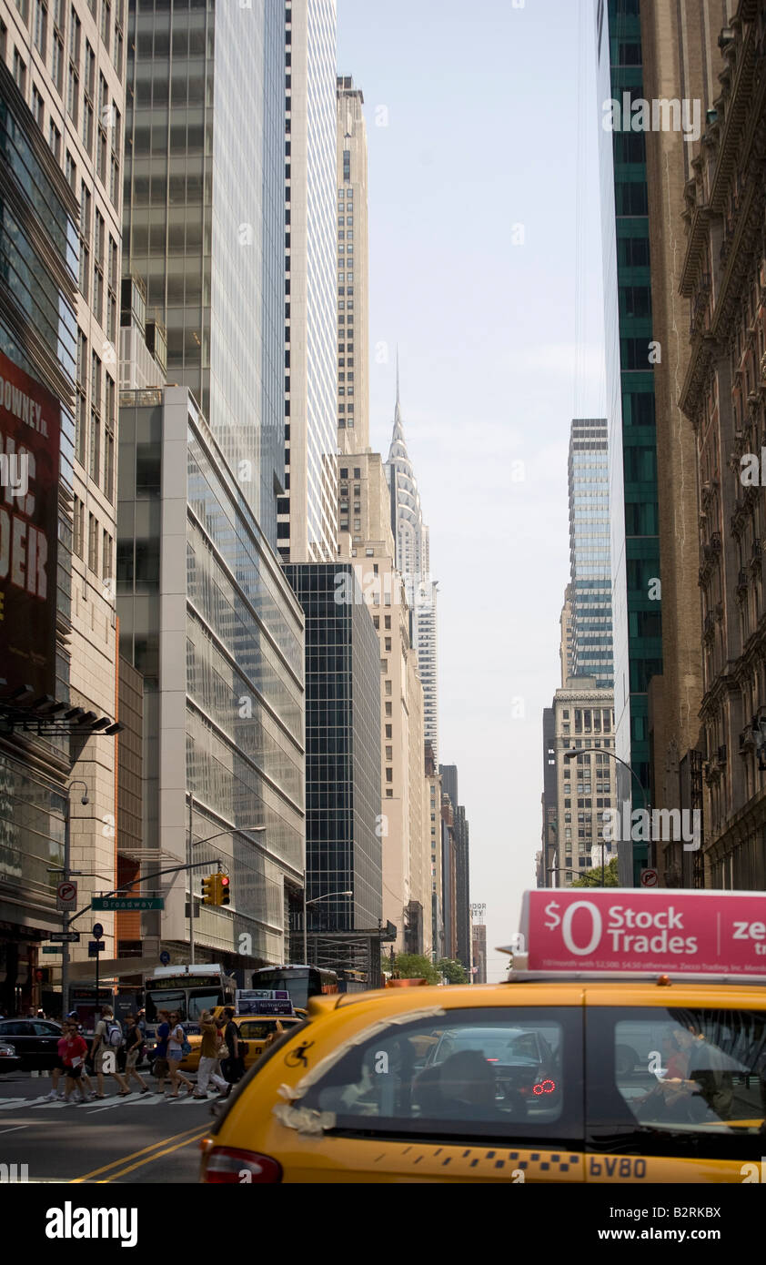 Vista Down East 42th st. Nella città di New York Foto Stock