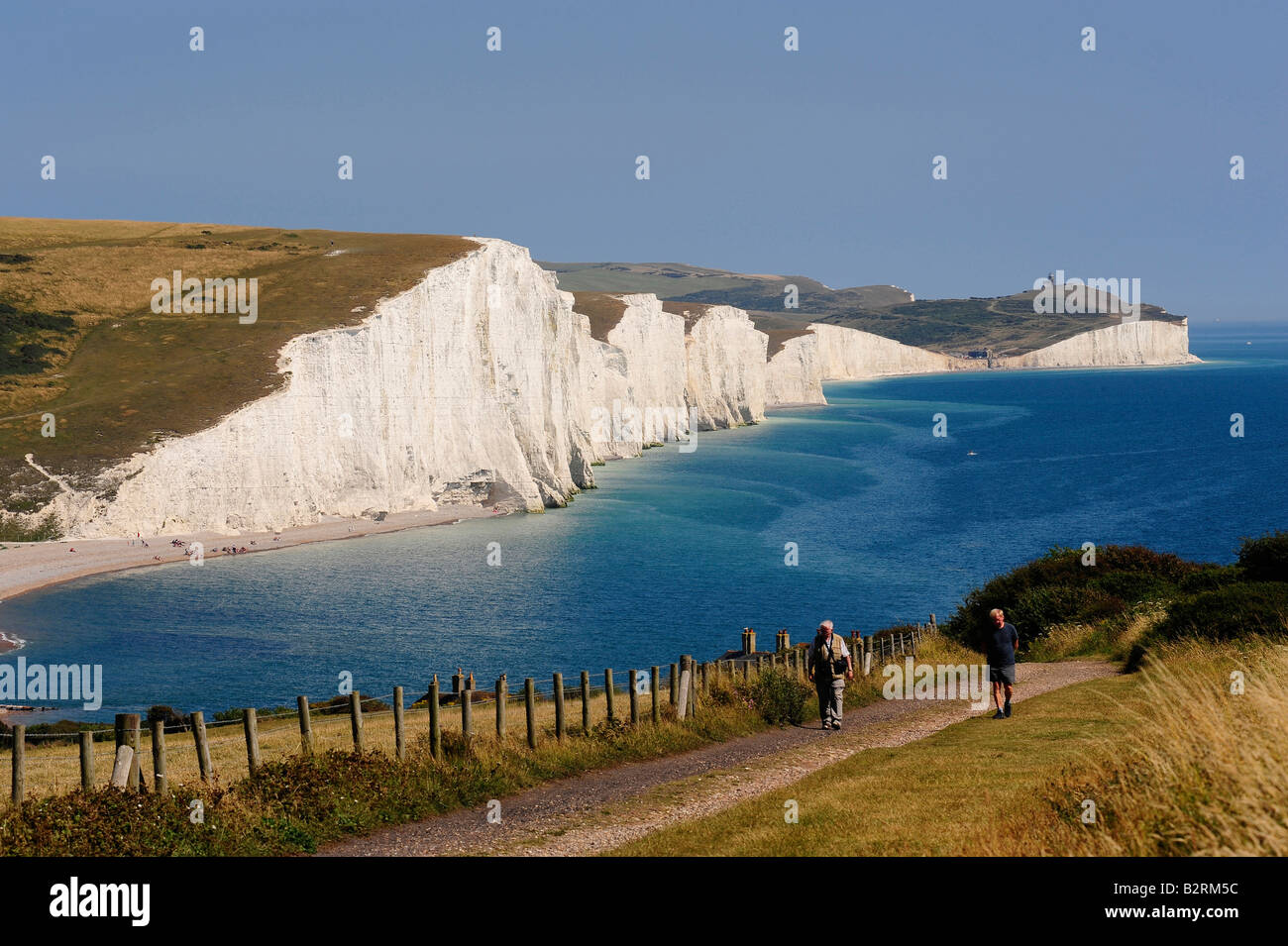 La gente camminare vicino le sette sorelle east sussex Foto Stock