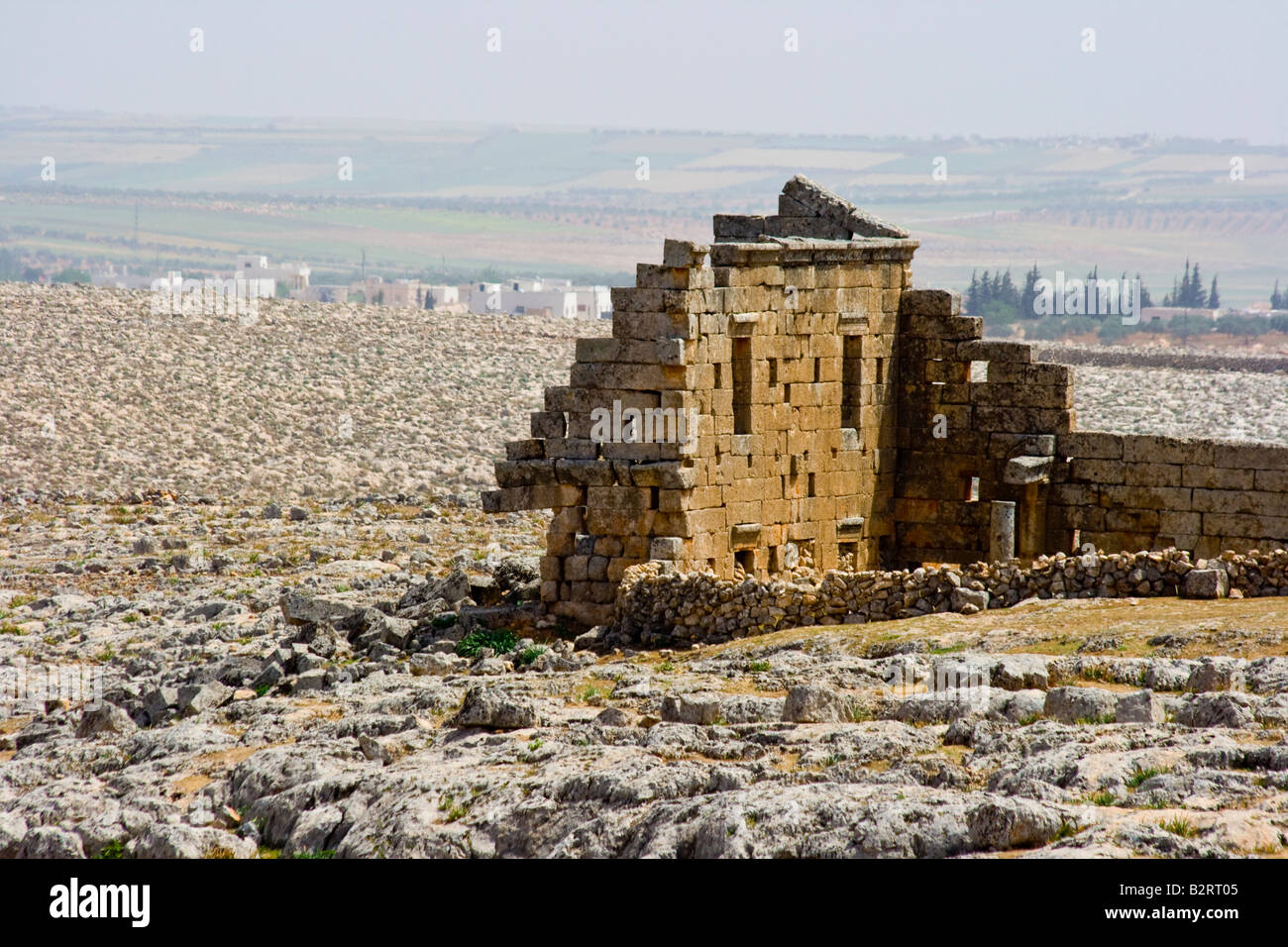 Le antiche rovine romane presso la città morta di Jeradeh in Siria Foto Stock