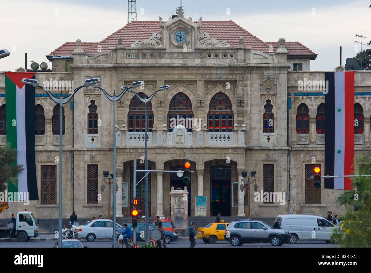 Hedjaz storica stazione ferroviaria a Damasco in Siria Foto Stock
