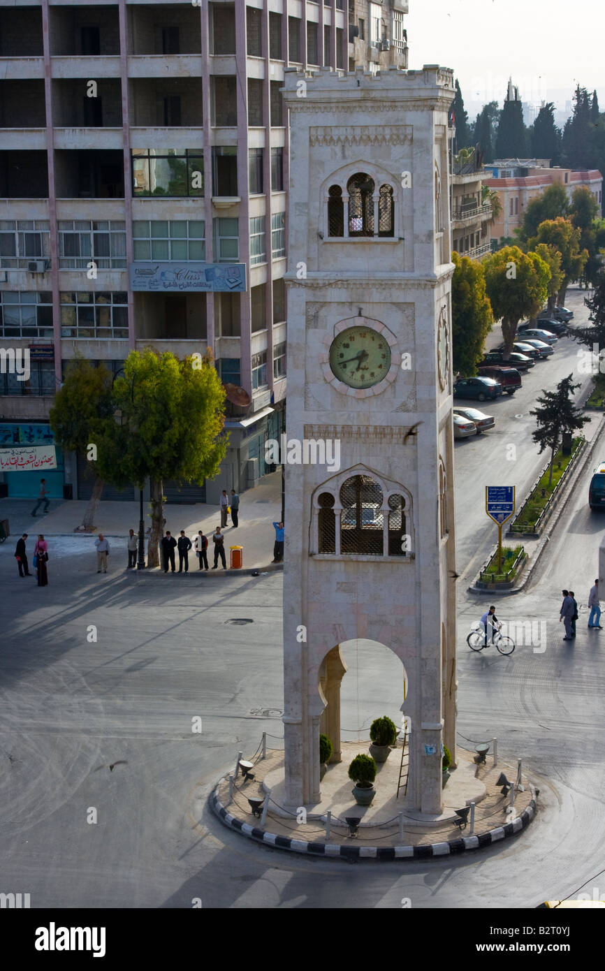 Clocktower di Hama Siria Foto Stock