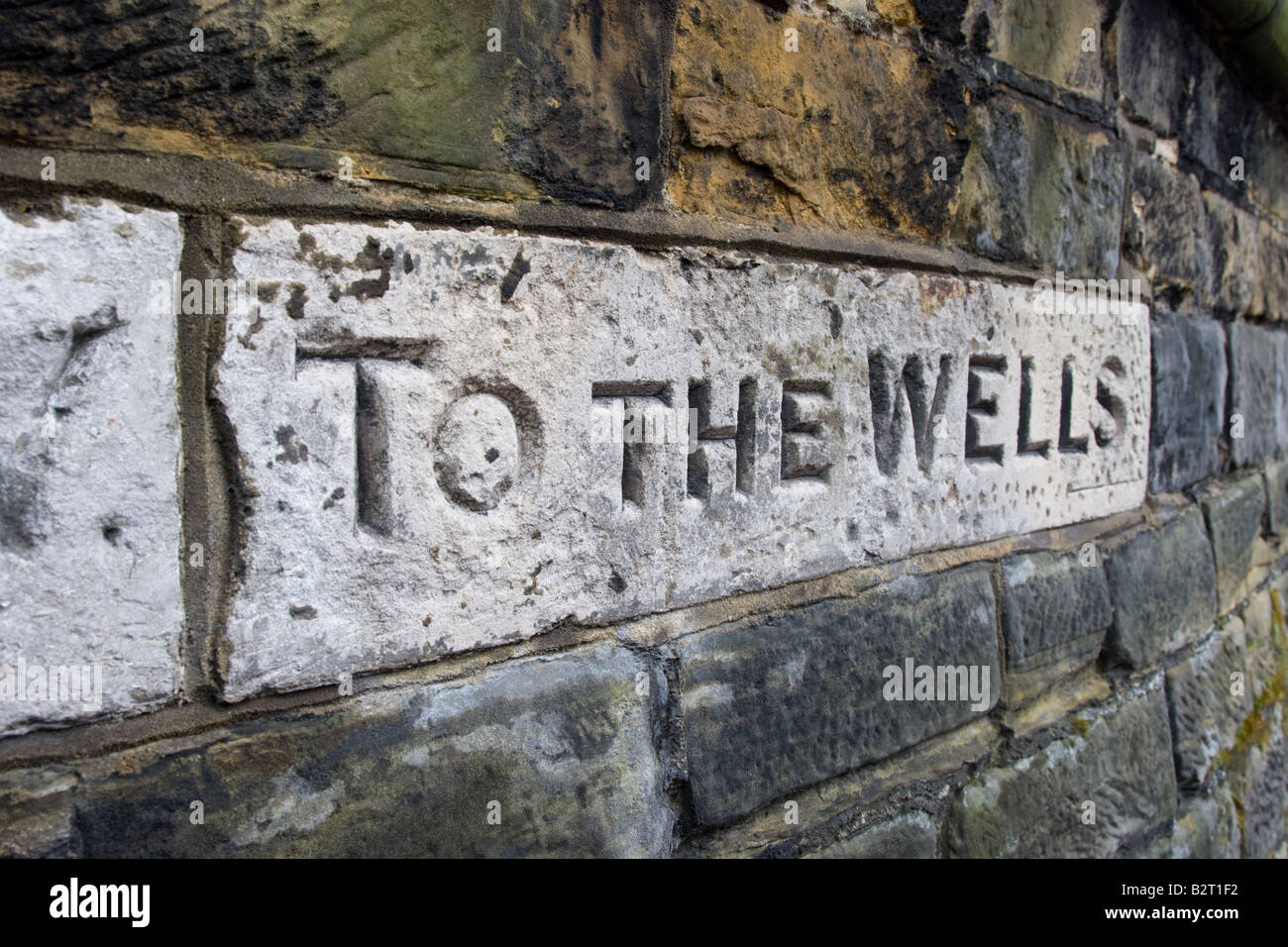 Ai pozzetti segno punti a Royal Tunbridge Wells Foto Stock