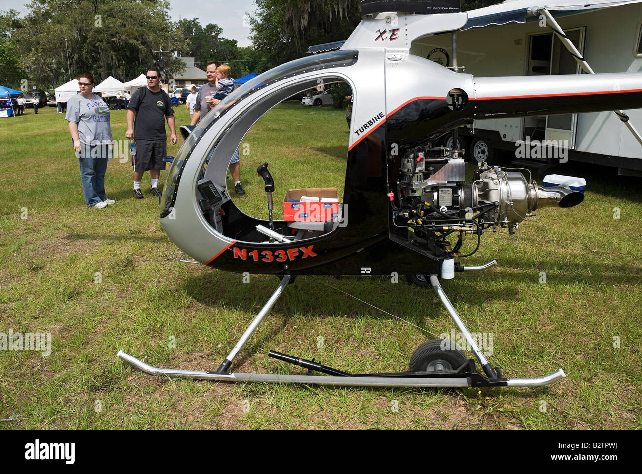 Una monoposto elicottero sperimentale a turbina elicottero fair Gainesville Florida Foto Stock