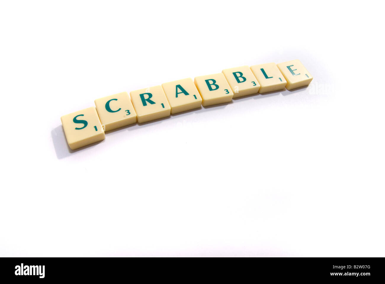 Pezzi di Scrabble scrivi una parola corrispondente Foto Stock