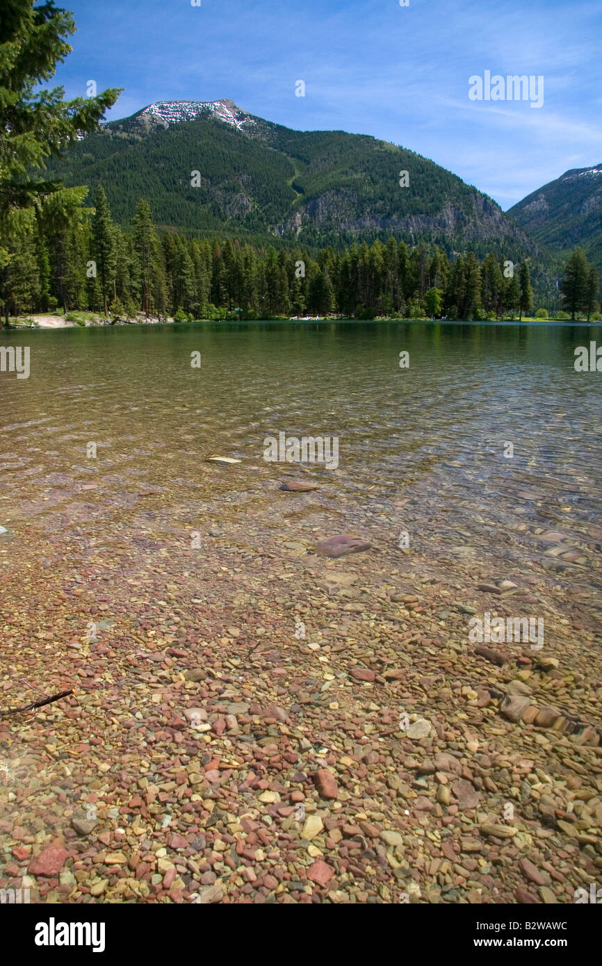 Holland Lago di Flathead National Forest vicino Condon Montana Foto Stock
