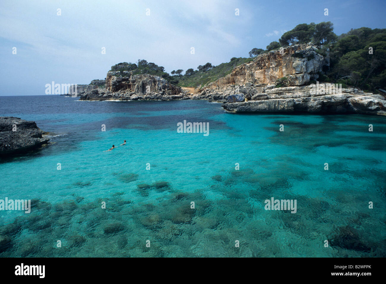 Spagna, Maiorca, Cala de S'Almonia a sud della costa est Foto Stock