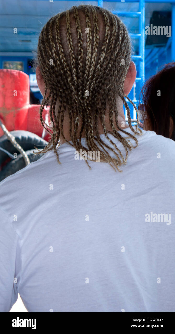 Uomo con tessuto capelli Nha Trang Vietnam Foto Stock