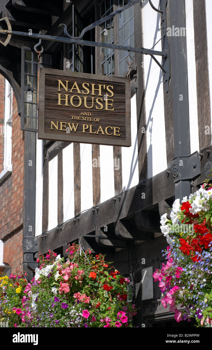 Nash's House, Stratford upon Avon, Warwickshire, Inghilterra, Regno Unito Foto Stock