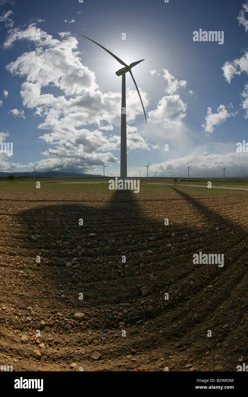 Iberdrola la fattoria eolica presso Marquesada de Zenete, Andalusia, Spagna Foto Stock