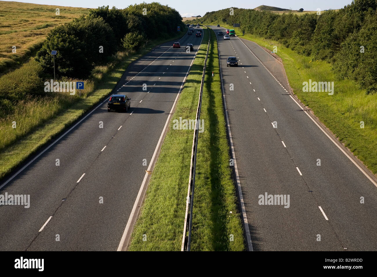 La A19 a doppia carreggiata che corre da nord a sud vicino a Sunderland, Gateshead e Newcastle. Foto Stock