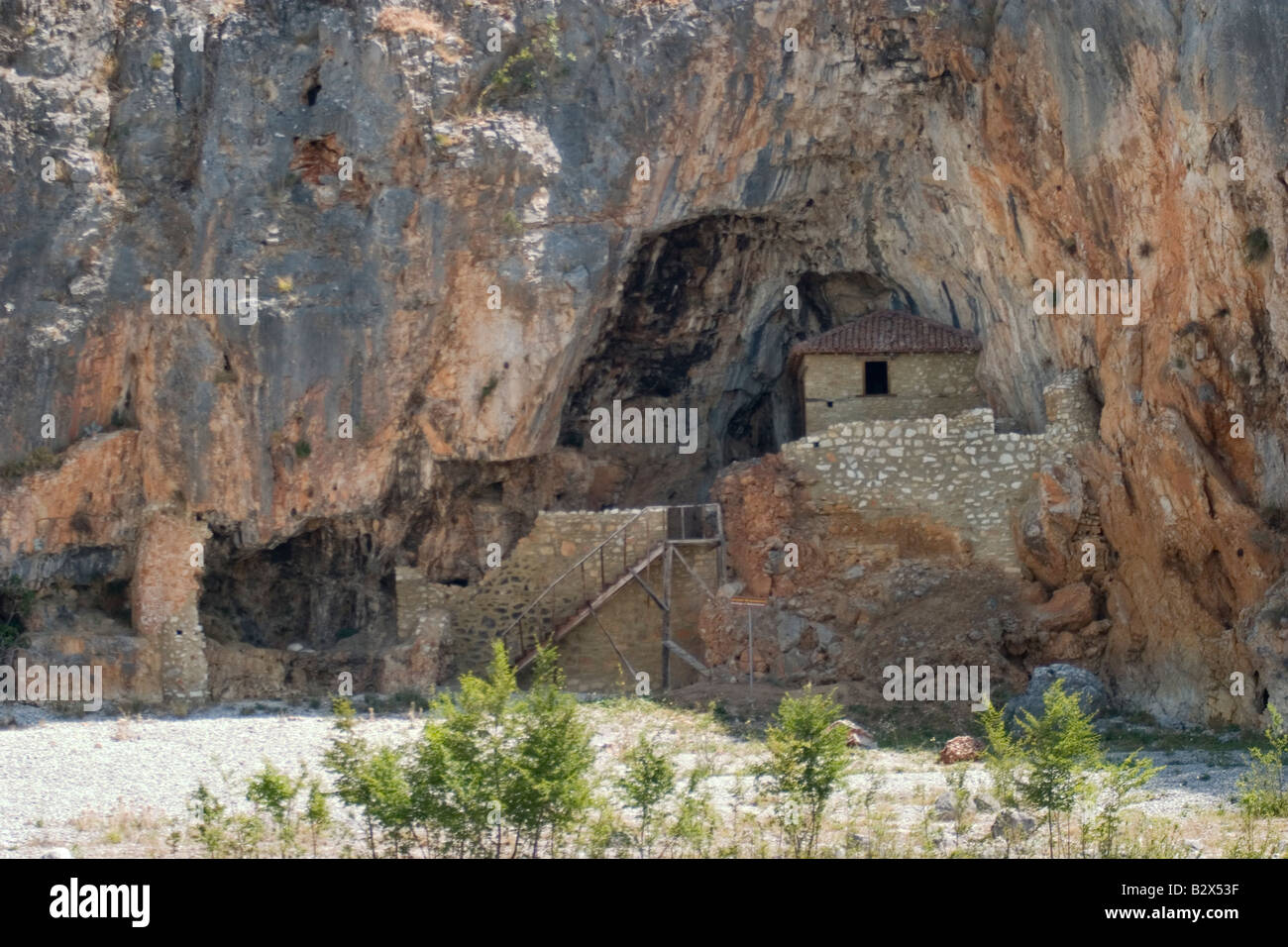 Grecia Macedonia Megali lago Prespa, Panagia Metamorphosi Foto Stock