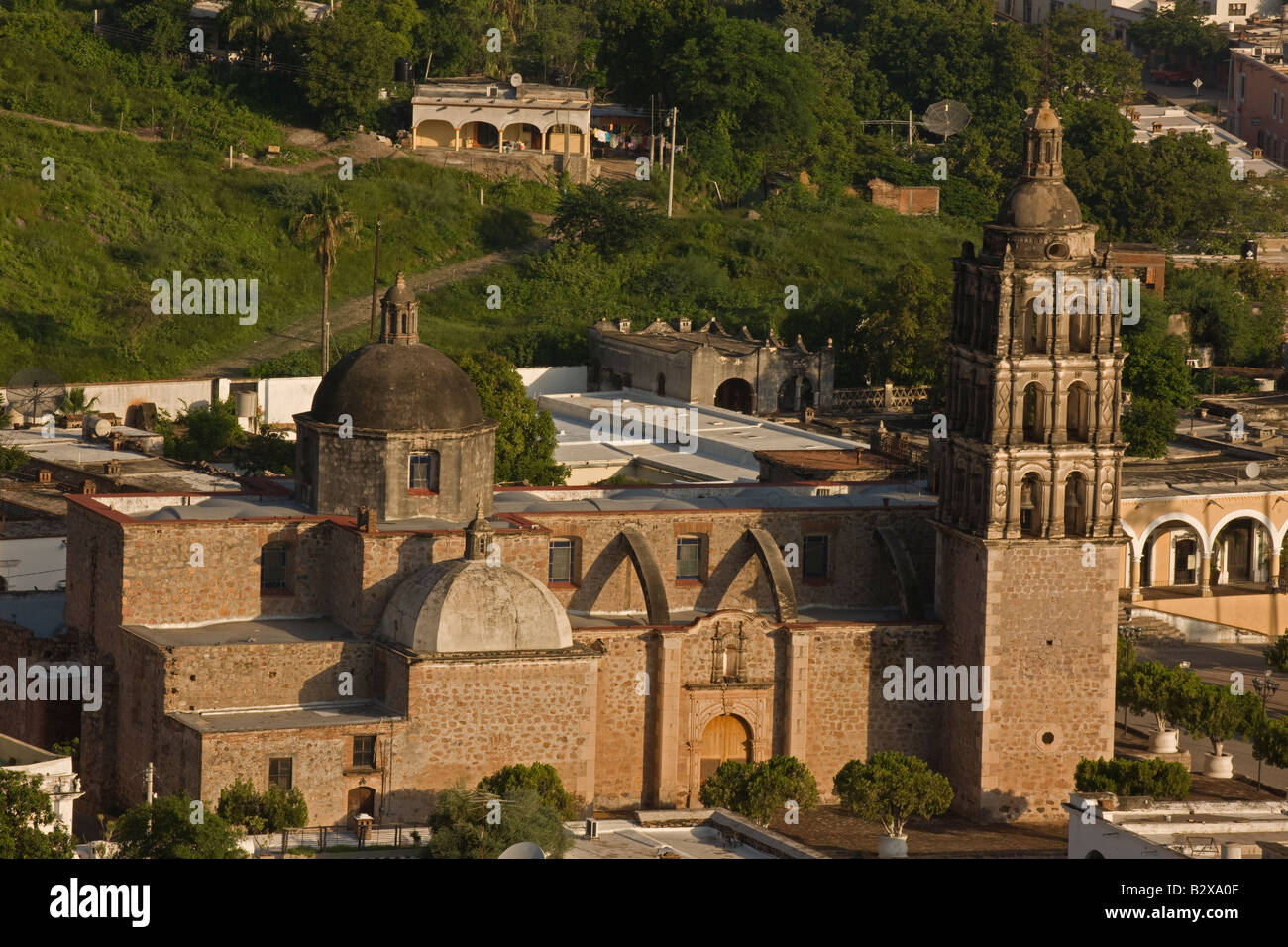 Alamos Sonora Messico - Vista della Chiesa de La Parroquia de la Purísima Concepción Foto Stock