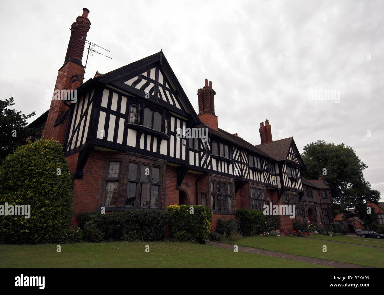 Case uniche, Port Sunlight, Model Village Wirral, Merseyside, Regno Unito Foto Stock